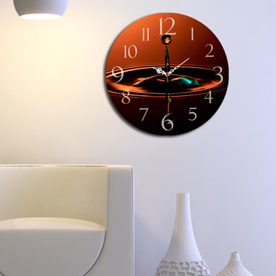 Horloge murale élégante Elegant, 15,7 po de diamètre | 100% panneau de fibres à densité moyenne avec une épaisseur de 0,2 po | Décoration élégante pour le salon, le bureau et la chambre à coucher | Design moderne, parfait pour l'élégance et la