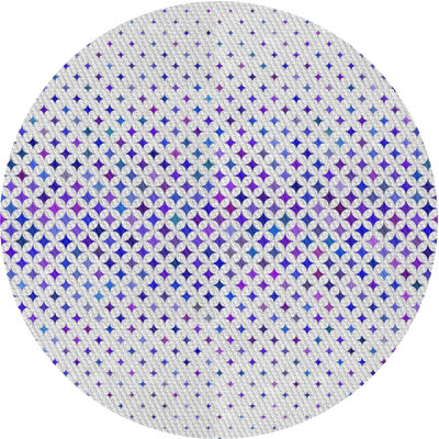 Tapis gris/zone mauve à motifs