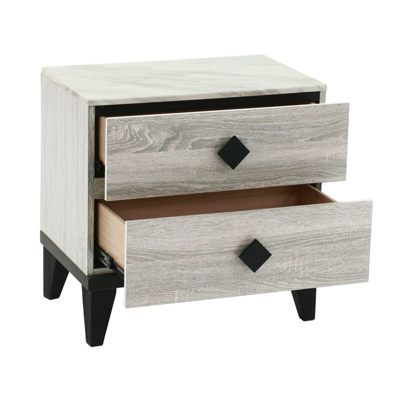 Tables de bout pour chambre à coucher Table de chevet moderne, Marron clair