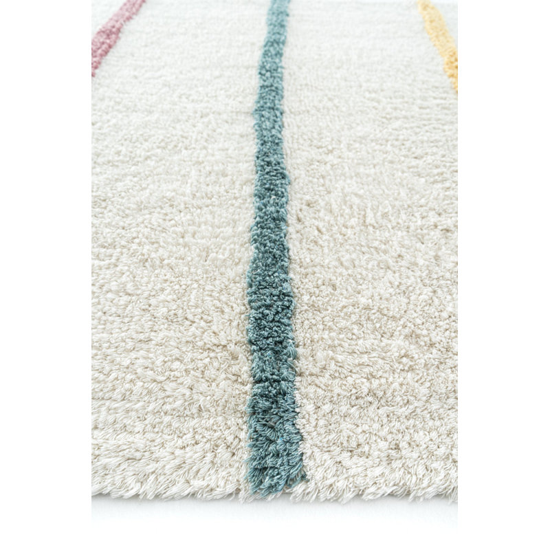 Samare Cotton Machine Made Indoor / Outdoor Area Rug, Rectangle 3'3" x 5'3"