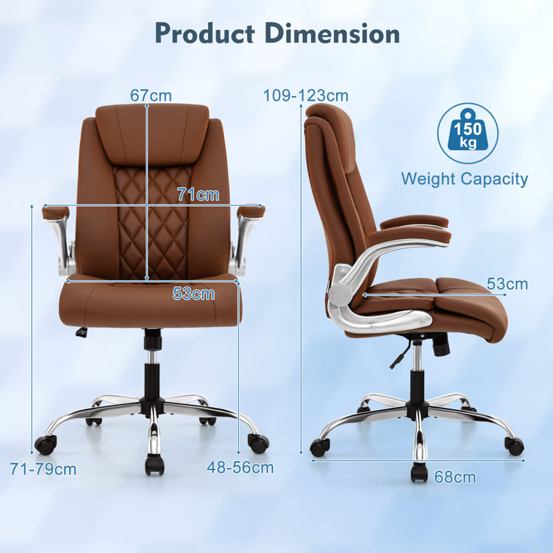 Inbox Zero Cassandrea Office Chair, Brown
