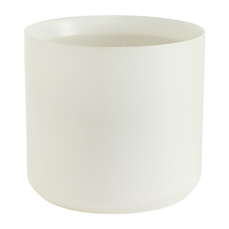 Parsons Handmade Ceramic Pot Planter, 11.75" H x 12" W x 12" D, White