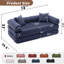 Canapé-lit modulaire convertible pour petits espaces avec accoudoirs amovibles et matelas pliant