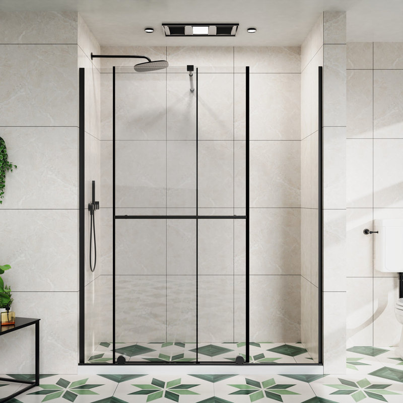 30"-60" W x 72" H Single Sliding Framed Shower Door with 1/4 inch Clear Tempered Glass