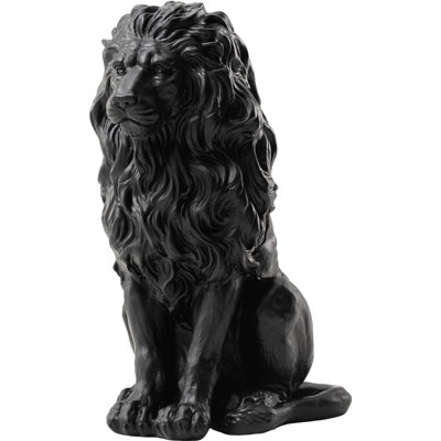 20.75"H Oversized Resin Guardian Sitting Lion Garden Statue