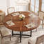 Round Dining Table with Stainless Steel Base