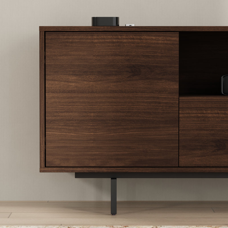 Canterbury 3 Door TV Stand for TVs up to 85", Brown