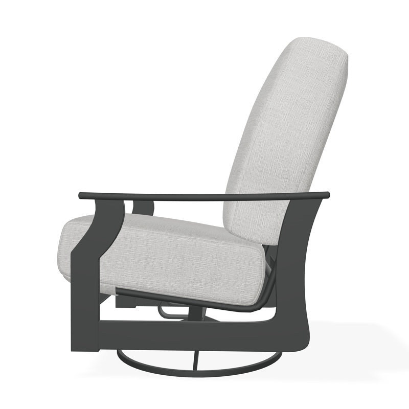 St. Catherine Polymer Outdoor Lounge Chair, Graphite, Grasscloth Cloud