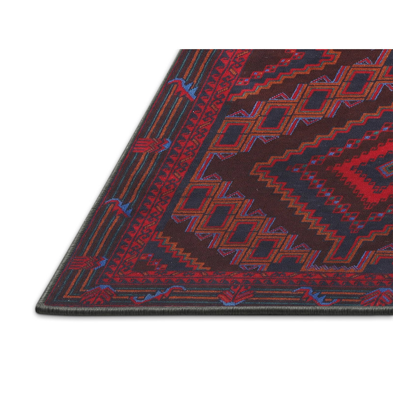 Tapis rouge à motif sud-ouest, Rectangle 5 pi x 7 pi