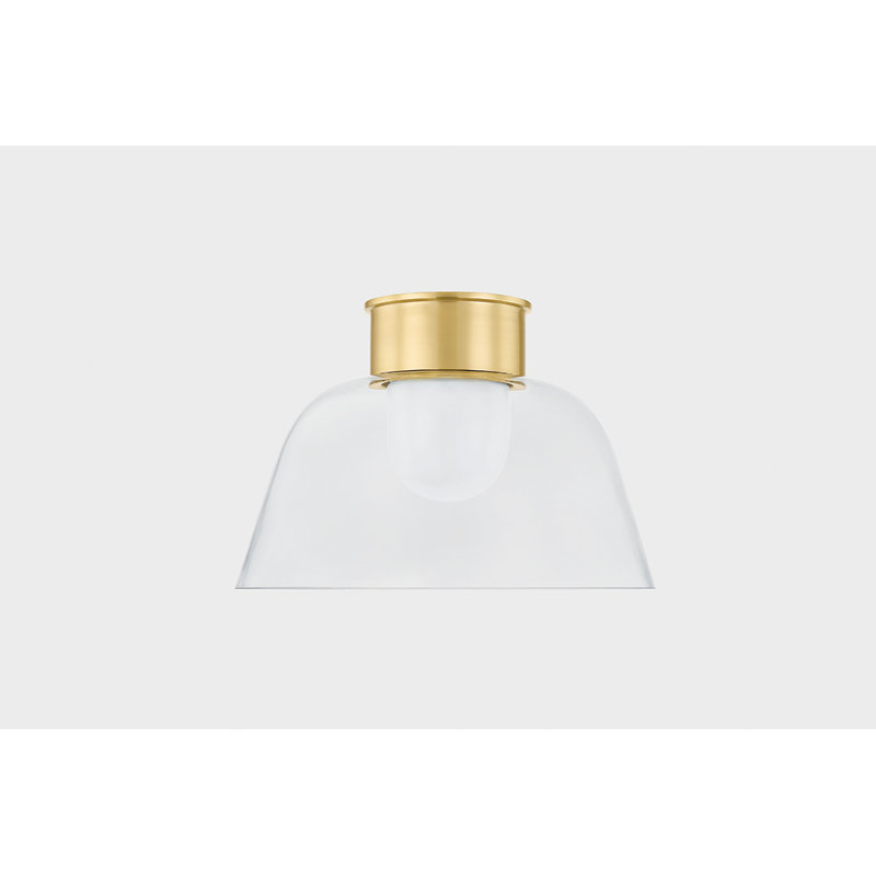 LAKESIDE Flush Mount, Aged Brass