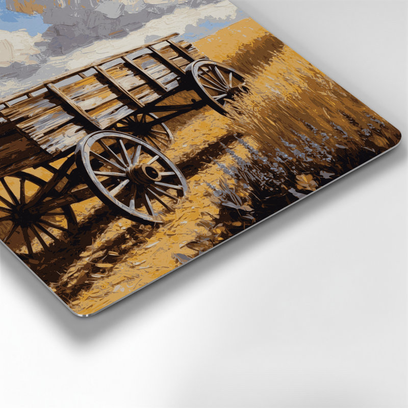 Art mural en métal beige Farm Farm Wagon, H 16 po x l 16 po