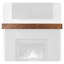 Modern Ember Walnut Creek Fireplace Mantel Shelf - 9" Depth, Close-Grain Details - Real Walnut Wood-899056487-899056486