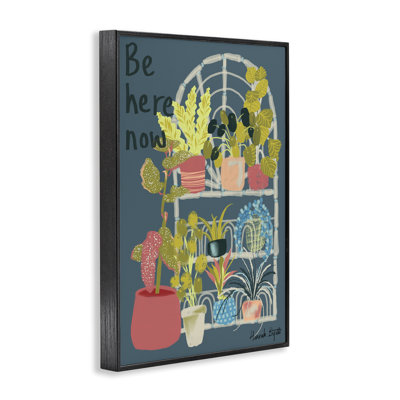  «Be Here Now Plant», art de la giclée encadrée par Hannah Byatt