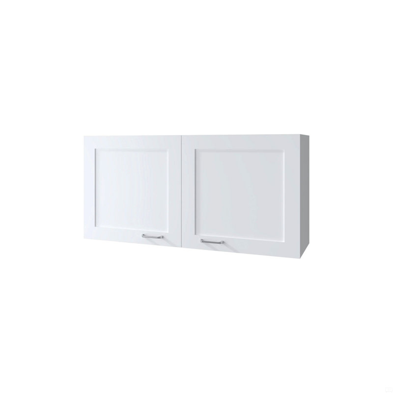 Armoire de cuisine murale avec 2 portes, Blanc
