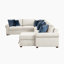 Canapé modulaire en microfibre 5 pièces avec lit escamotable, méridienne réversible et accoudoirs roulés 153 po.-133251103