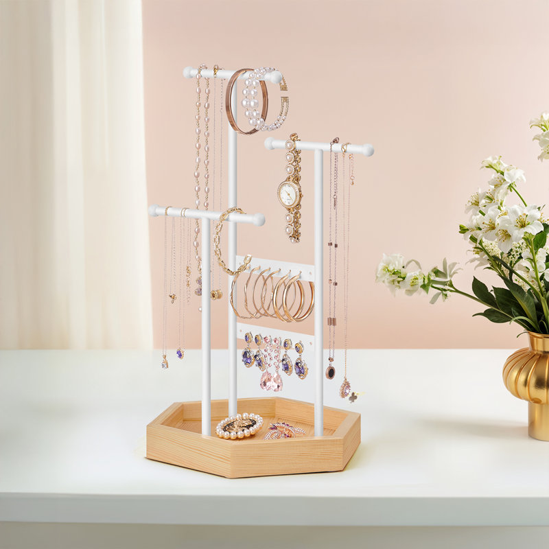 Jewellery Stand +, White
