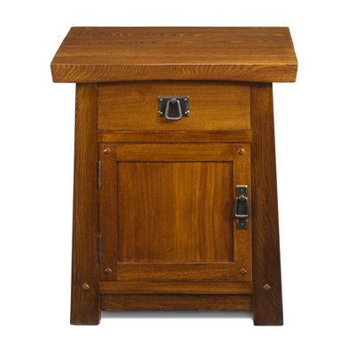 Bevans 55cm W Solid Wood Bedside Table