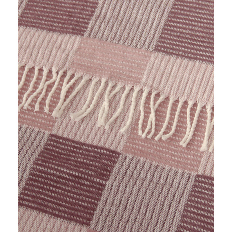Plaid Blanket with Fringe