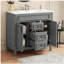 Meuble-lavabo 36 po avec lavabo supérieur, armoire de rangement moderne avec 2 portes à fermeture douce, meuble-lavabo simple-1457943160