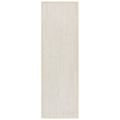 Tapis naturel en fibre naturelle 136 en marbre / beige