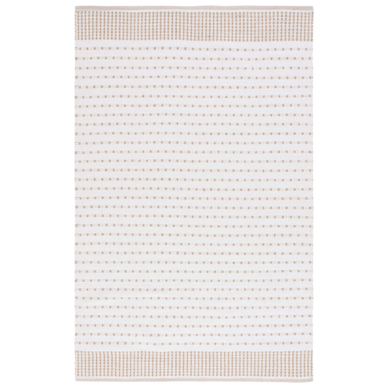 Aitken Flat Weave Cotton Geometric Rug, Rectangle 5' x 8'