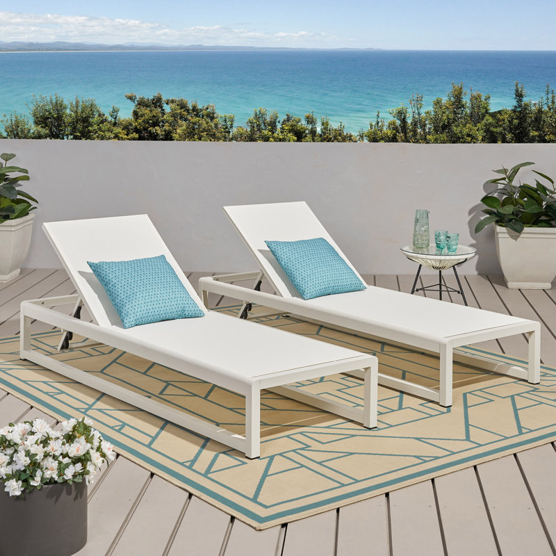 FAUTEUIL DE PLAGE MODESTA CHAISE, Blanc