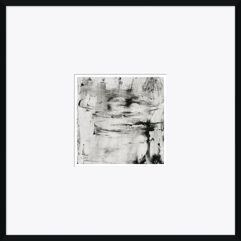 Abstrait Locomotion - Peinture encadrée sur papier, H 33,25 po x l 33,25 po x P 1,38 po