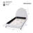 Boucle Cloud Bed Frame With Arch Shaped Headboard, Boho Or Modern Style Upholstered Twin Size Bed Frame,No Box Spring Needed-1181013412