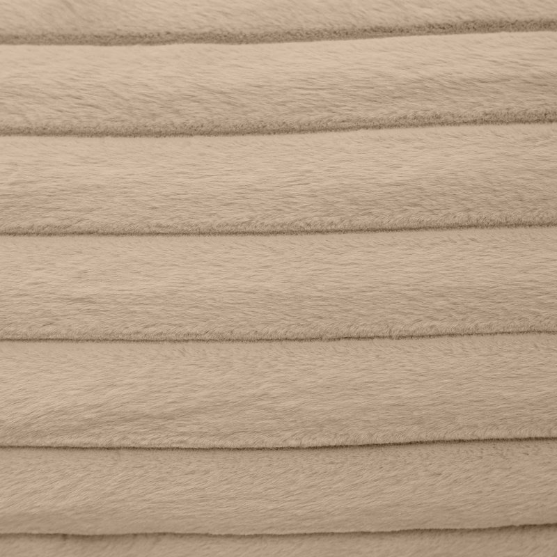 Taupe Faux Fur Rectangular Accent Pillow