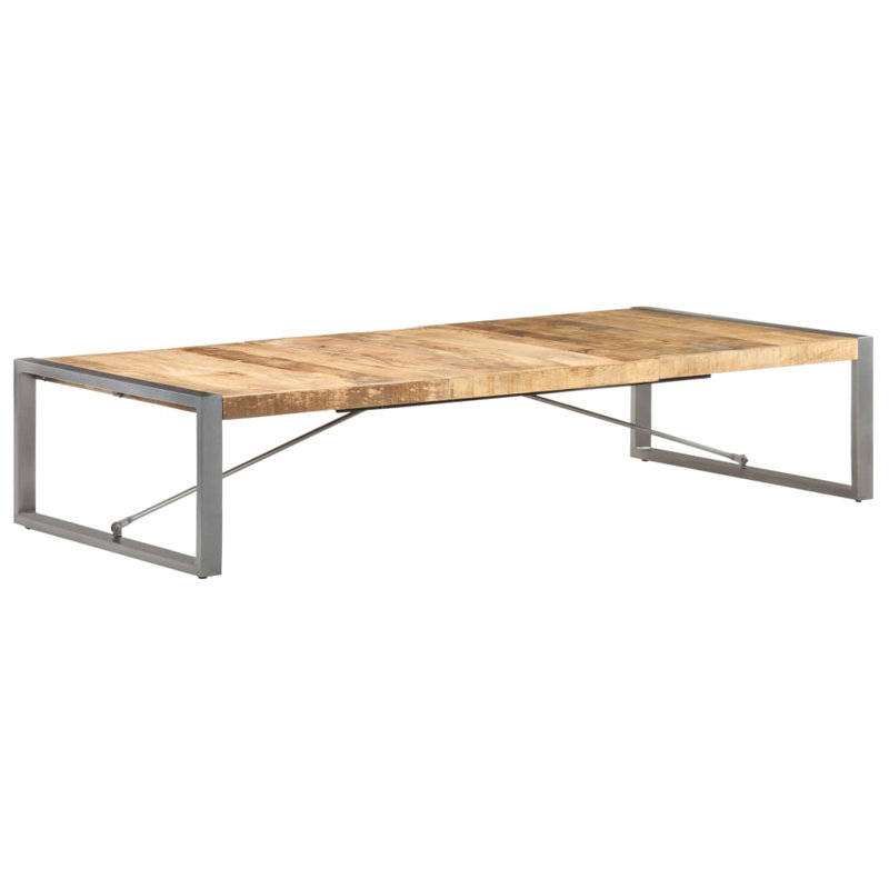 Danville Coffee Table Solid Wood, 40cm H x 180cm W x 90cm D, Light Brown, Grey