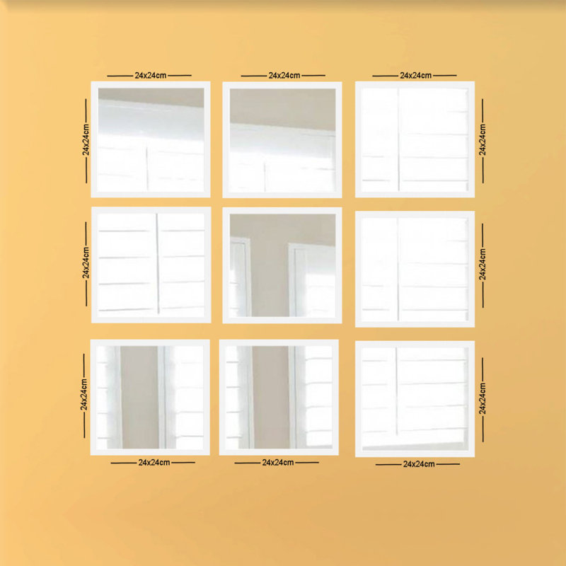 Munn Flat Wall Mirror, White