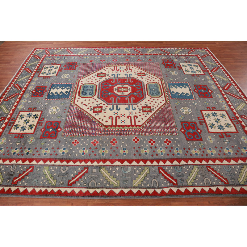Handmade Kazak Vegetable Dye Area Rug