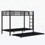 Lit en métal avec lit gigogne simple-702169559