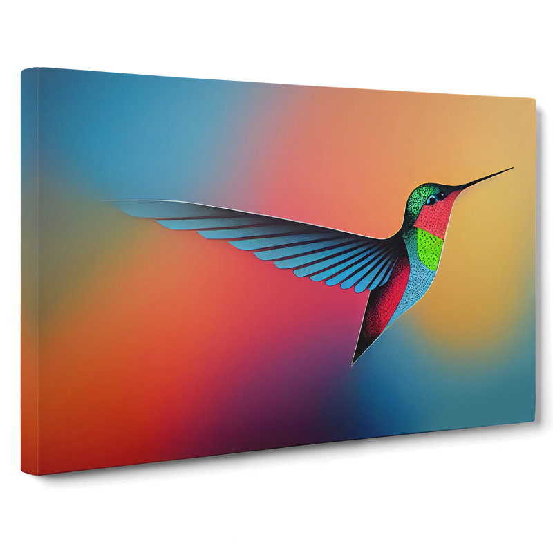 Lush Hummingbird - Wrapped Canvas, 50cm H x 76cm W x 3cm D