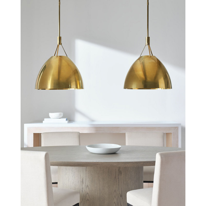 Sospeso 1 - Light LED Pendant, Natural Brass