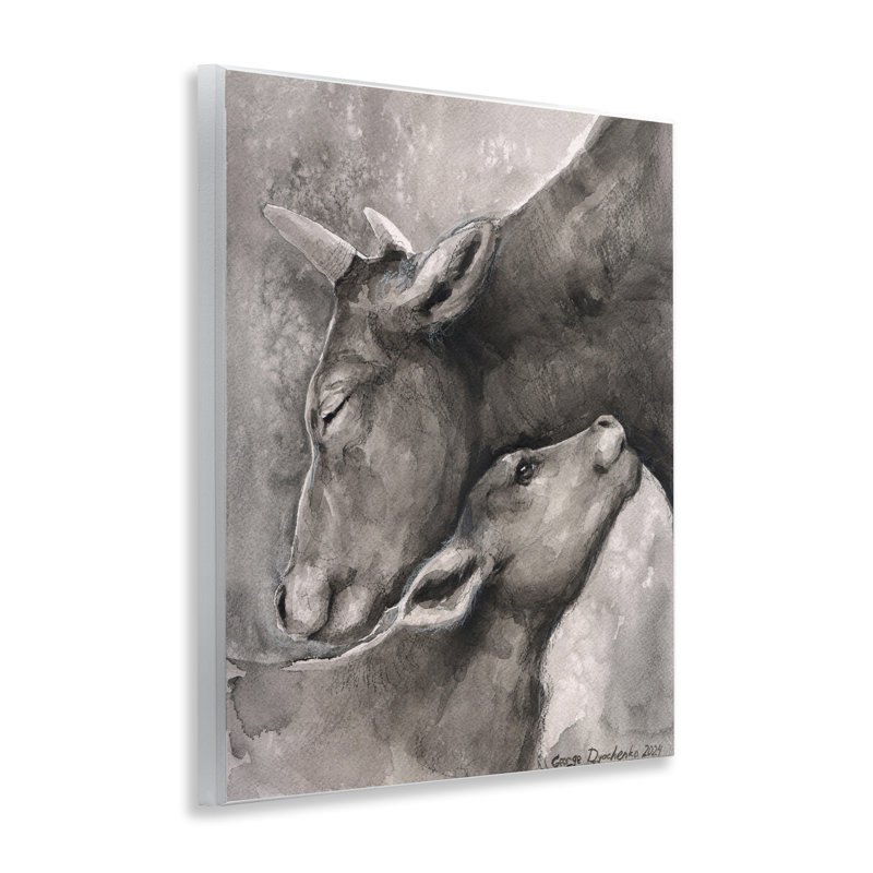 Mère Vache et veau, art mural par George Dyachenko