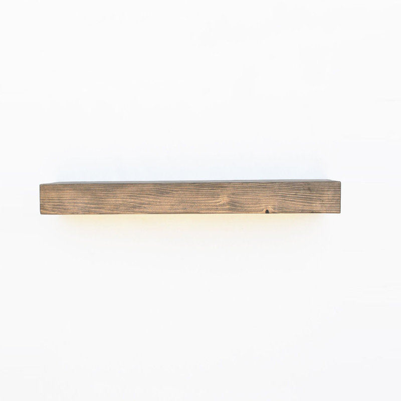 Solid Wood Floating Shelf with Adjustable Shelves, 2.95" H x 27.56" W x 5.91" D
