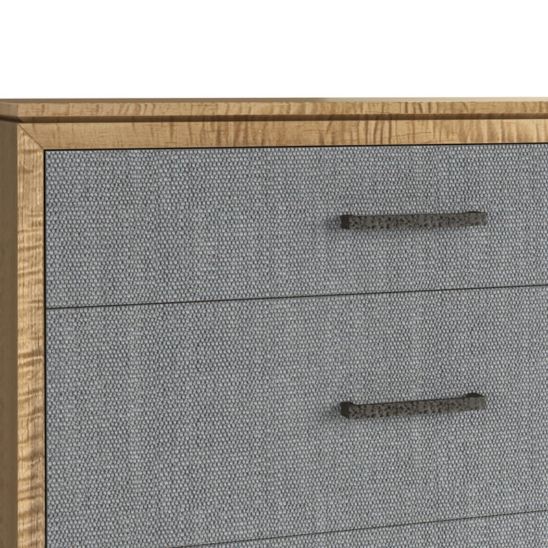 Loft 6 - Drawer Solid Wood Dresser, Brown/Gray