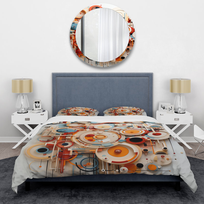 Ensemble de housse de couette Abstract I, Housse de couette pour très grand lit et 2 très 