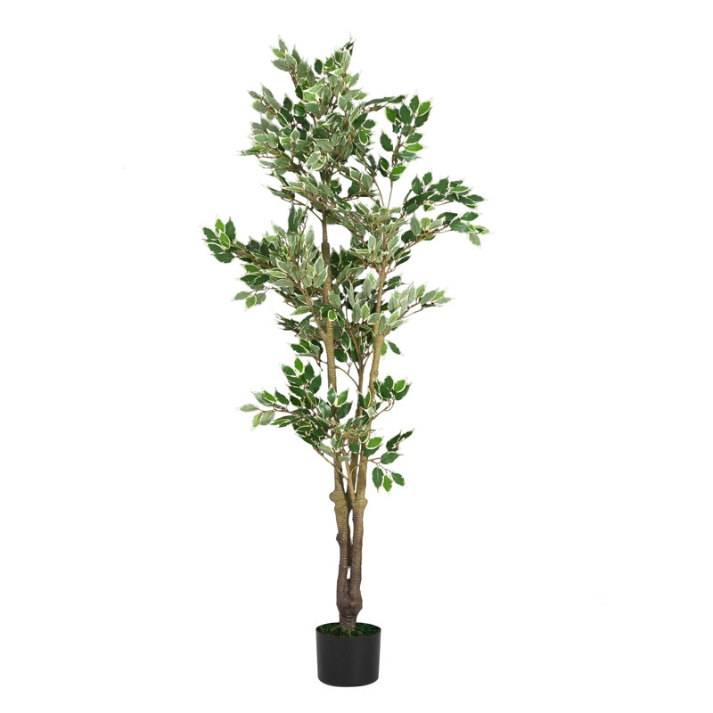 69" Artificial Ficus Tree With Pot, 69'' H x 31'' W x 31'' D