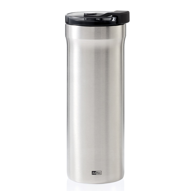 AdHoc Thermo Mug Pulse Stainless Steel 16.9oz, Silver