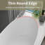 Baignoire autoportante 61 po matte à deux portes à surface solide blanc mat | Drain central | Baignoire de trempage de luxe moderne