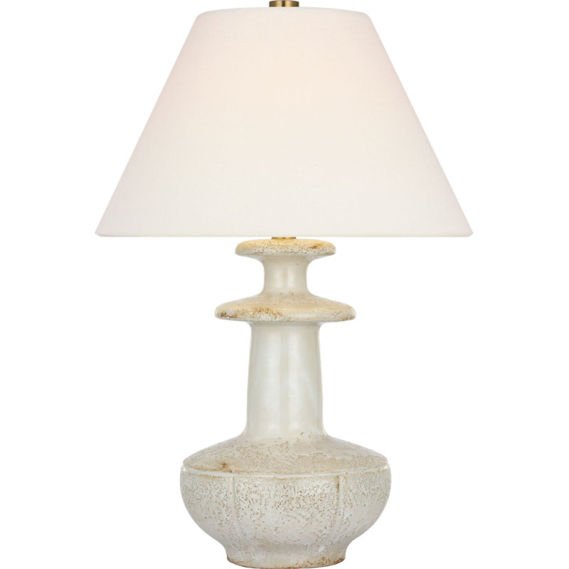 Temara 28" Table Lamp with Linen Shade, Corsican White