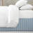 Shay Broad Ticking Stripe Cornflower Blue Cotton Bedskirt-109715451-109715450