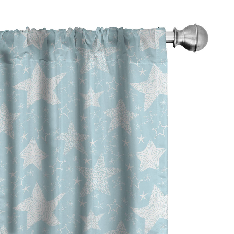 Sky Semi-Sheer Rod Pocket Curtain Panels, 28" x 95"