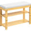 Étagère à chaussures avec coussin et tablettes réglables pour une utilisation fonctionnelle dans un vestibule 3 tablettes personnalisables-470380126
