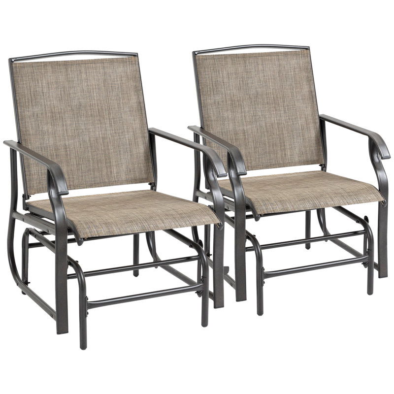 Chaise berçante d'extérieur en métal