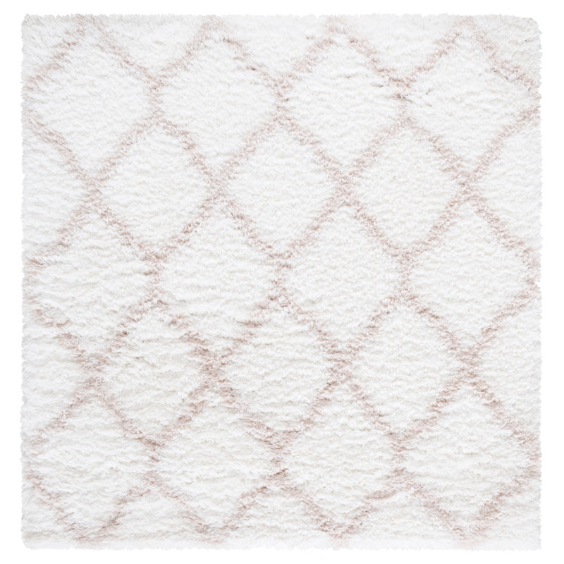 Natosha Shag Performance Geometric Rug, Square 4'