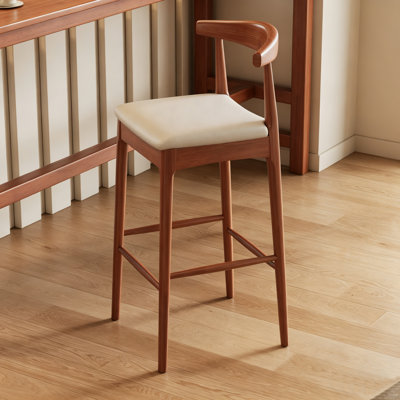 Tabouret de bar en bois massif avec tabouret à hauteur de bar rembourré pour îlot de cuisine