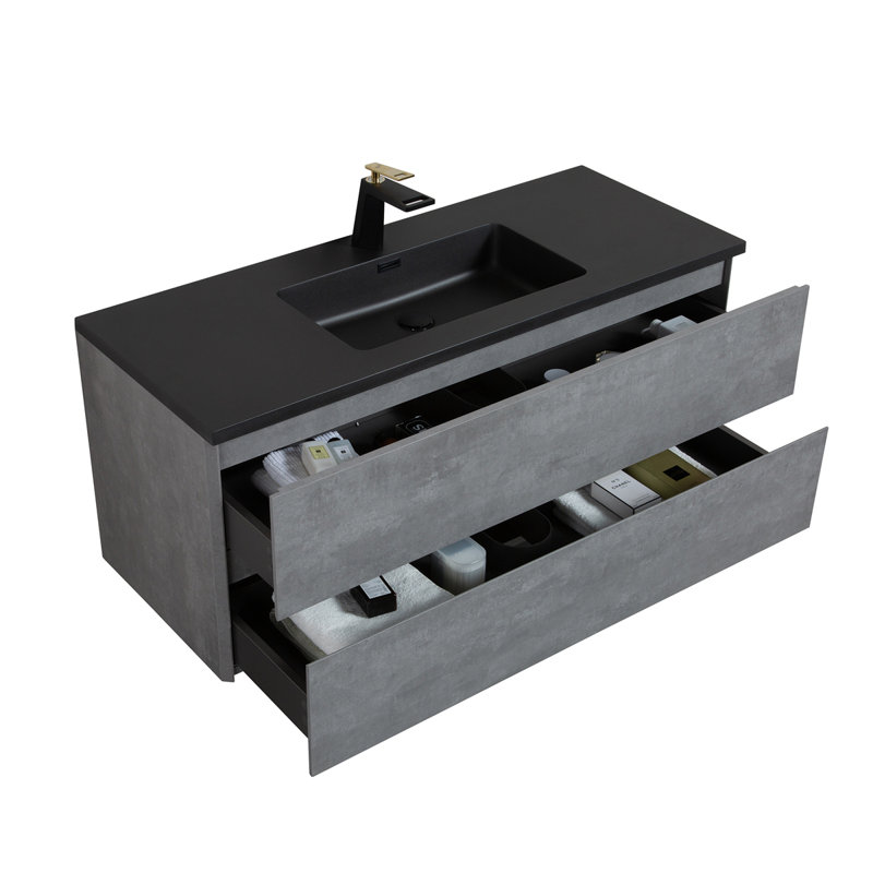 47'' Wall Mounted Single Bathroom Vanity